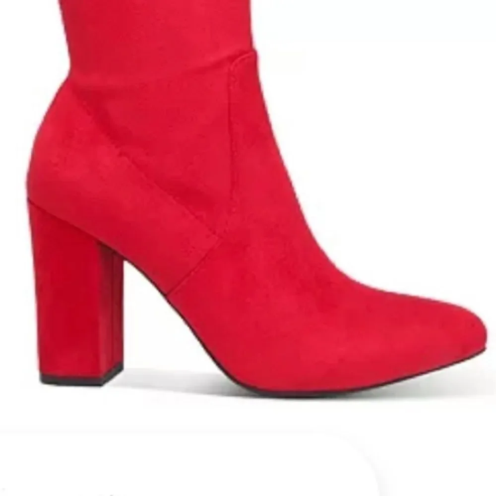 NWT Wild Pair 6 & 10 Bravy Over-The-Knee Stretch Suede Block Heel Boots New Box